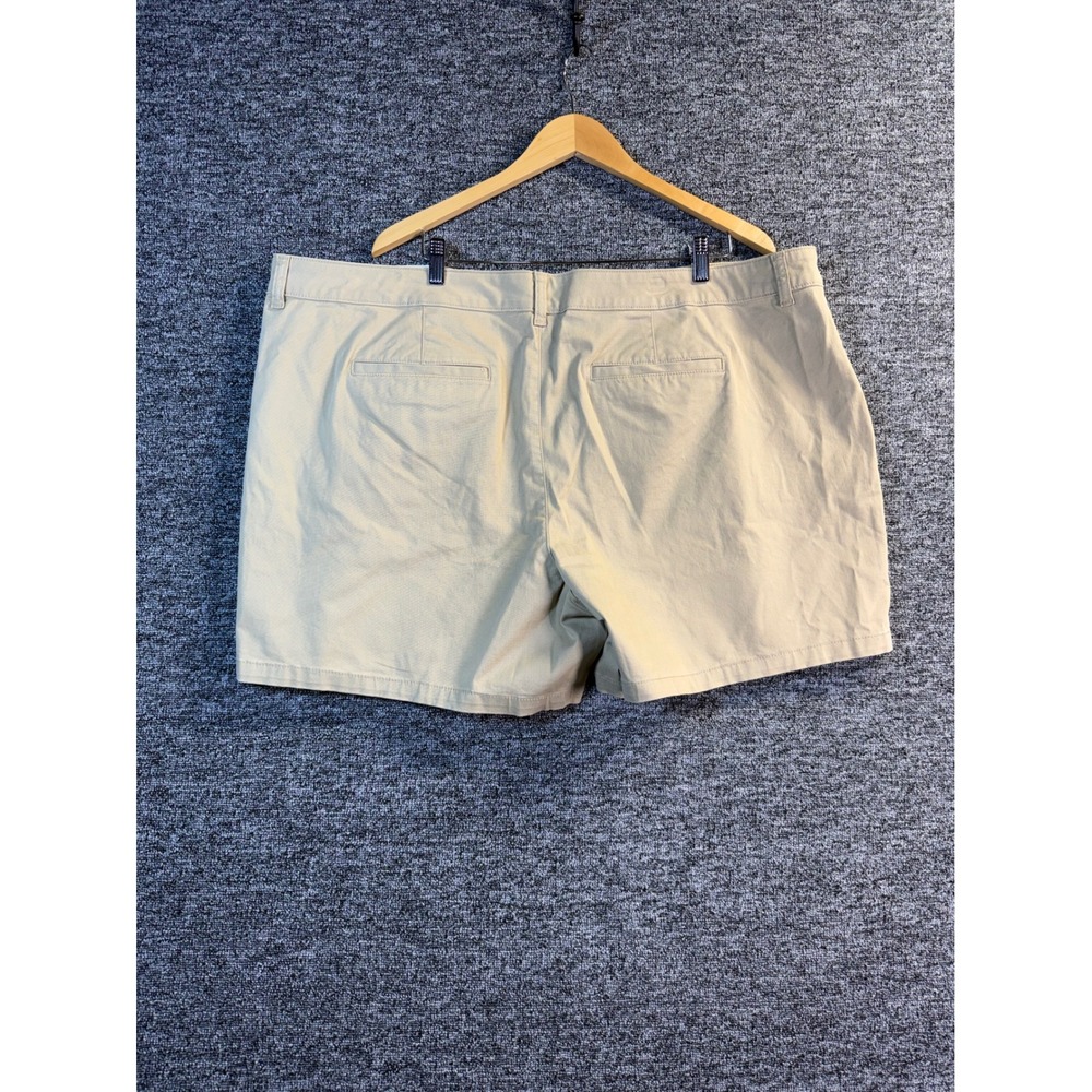 ANA A New Approach Womens 24W Mid Rise Midi Shorts Gold Dust Tan Khaki 6 Inseam